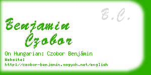 benjamin czobor business card